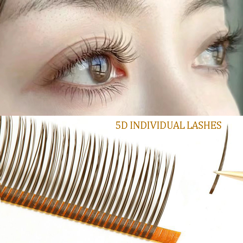 Eyelash Extension Natural Classic - 5D Individual Lashes Matt Black Natural