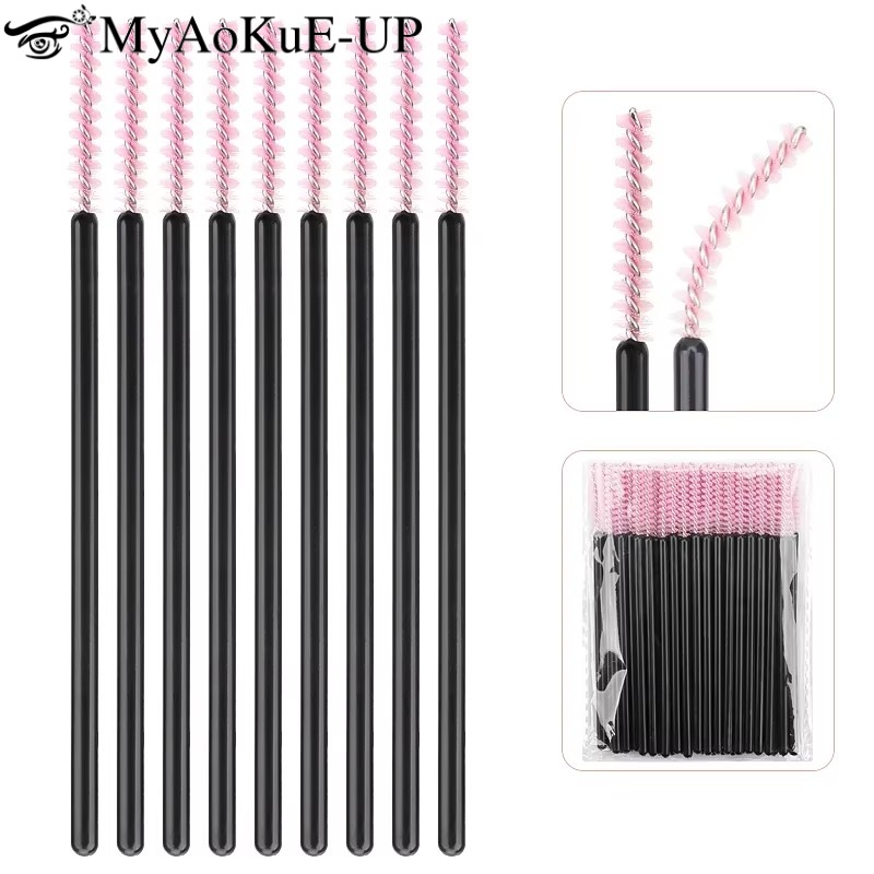Eyelash Extension For Beginners - 50Pcs Disposable Eyelash Makeup Brush Crystal