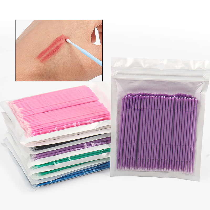 Eyelash Extension For Beginners - 100PCS/Bag Bamboo Eyelash Extension Cleaning Swabs