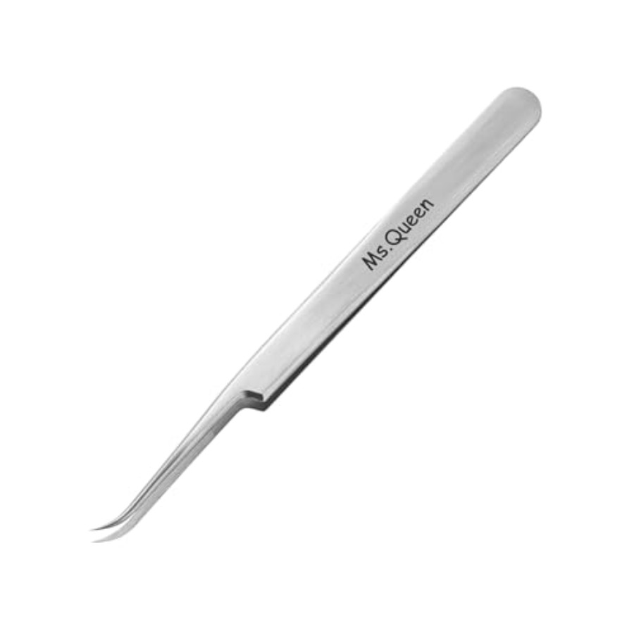 Isolation Tweezer Curved - Eyelash Extension Tweezers, Professional Curved Pointed