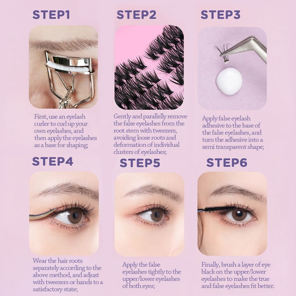 Eyelash Extension Look - 12 Rows Natural Look False Eyelashes