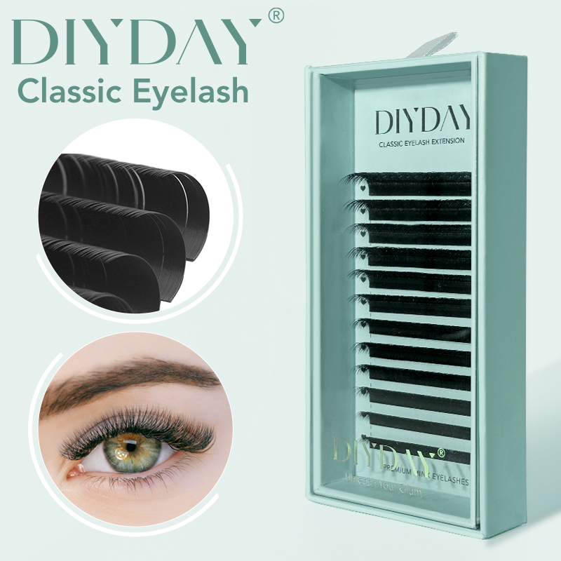 Eyelash Extension Natural Classic - DIYDAY 16Rows Mink Lashes Individual Natural