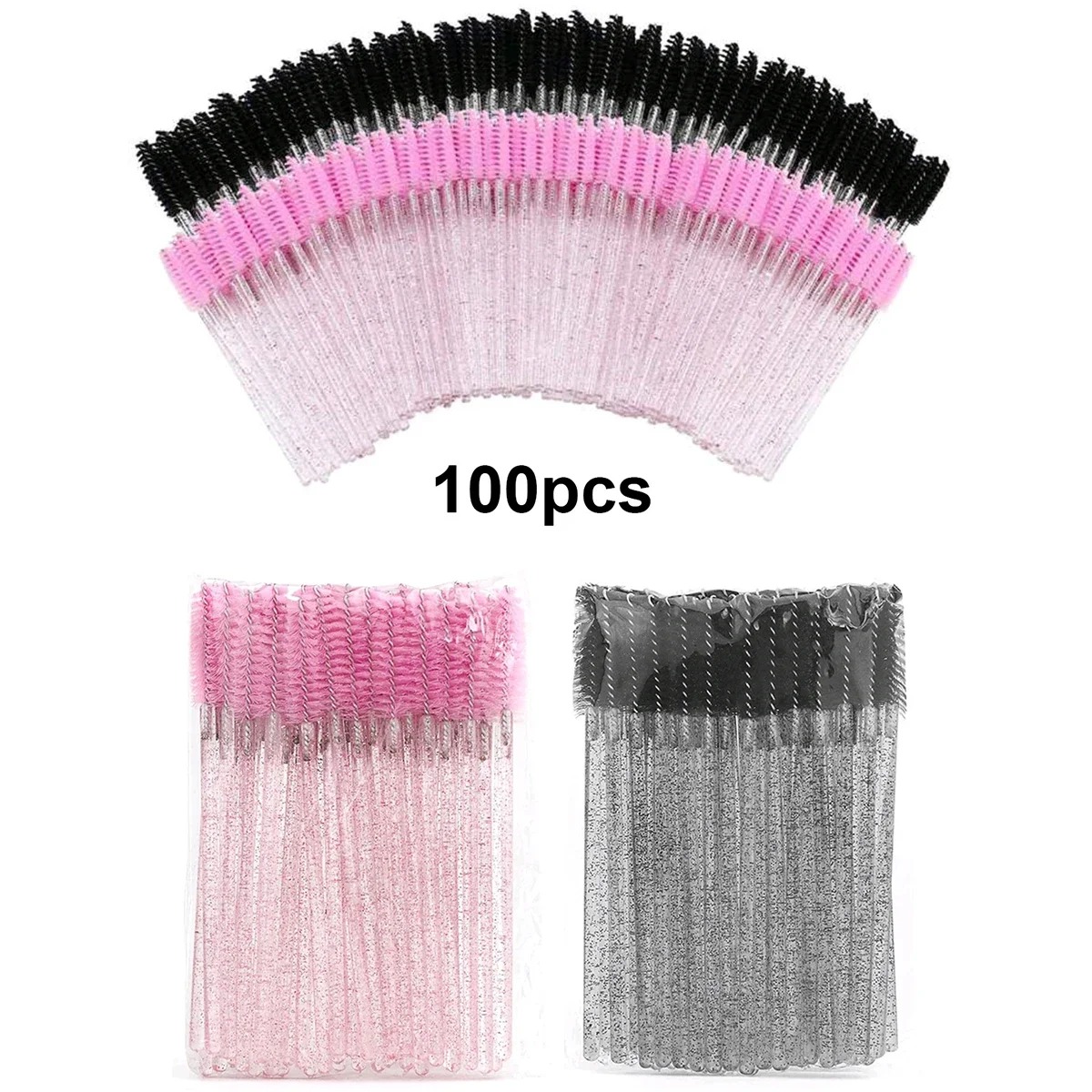 Eyelash Extension For Beginners - Wholesale 100PCS Mascara Spoolies Disposable Eyelash