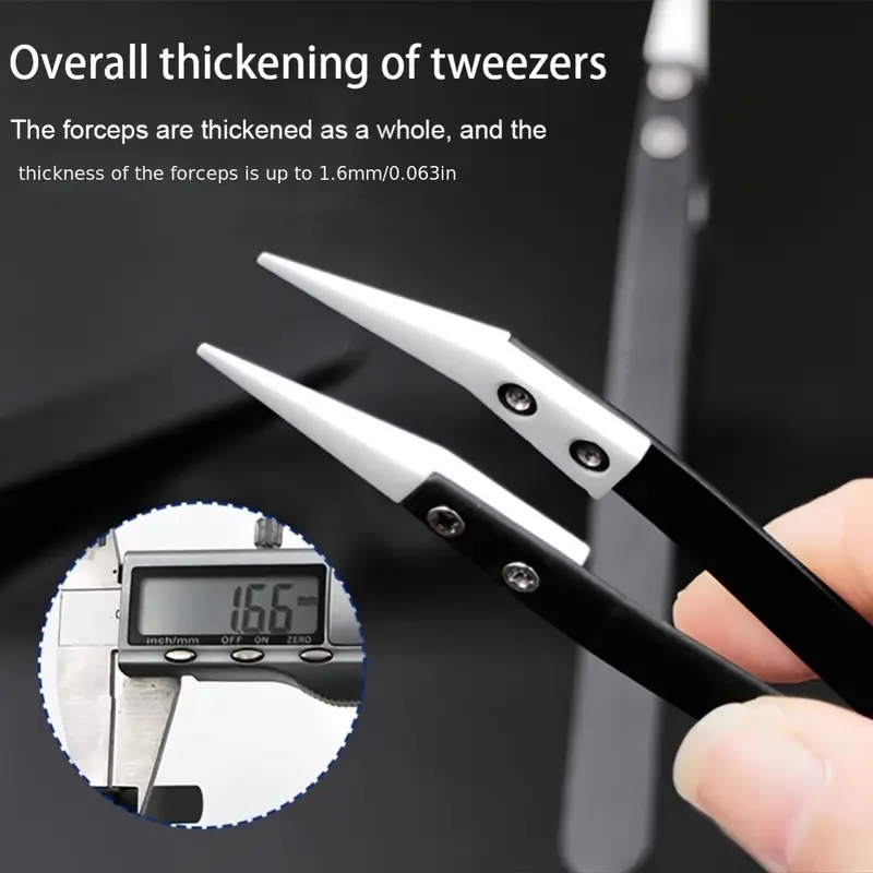 Ceramic antistatic tweezers, i - Isolation Tweezer Curved 评论和价格