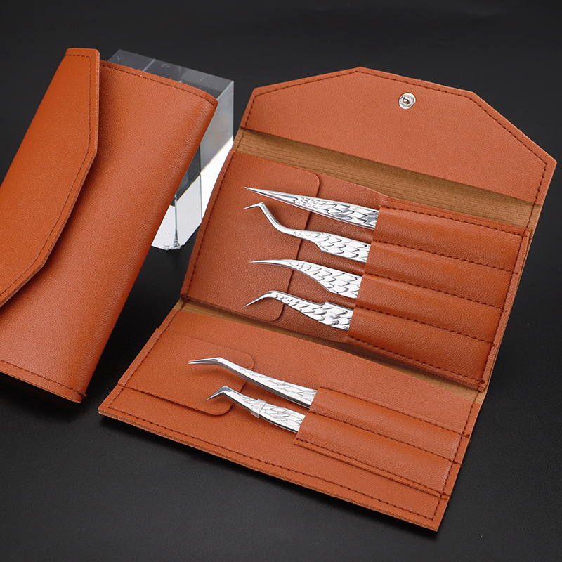 6PCS Eyelashes Tweezers Set Cu - Isolation Tweezer Curved 评论和价格