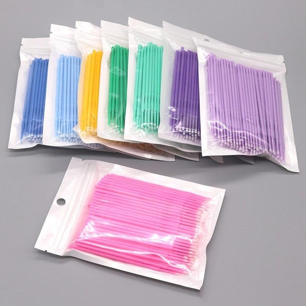 100pcs/lot Micro Brushes Make  - Eyelash Extension For Beginners 评论和价格