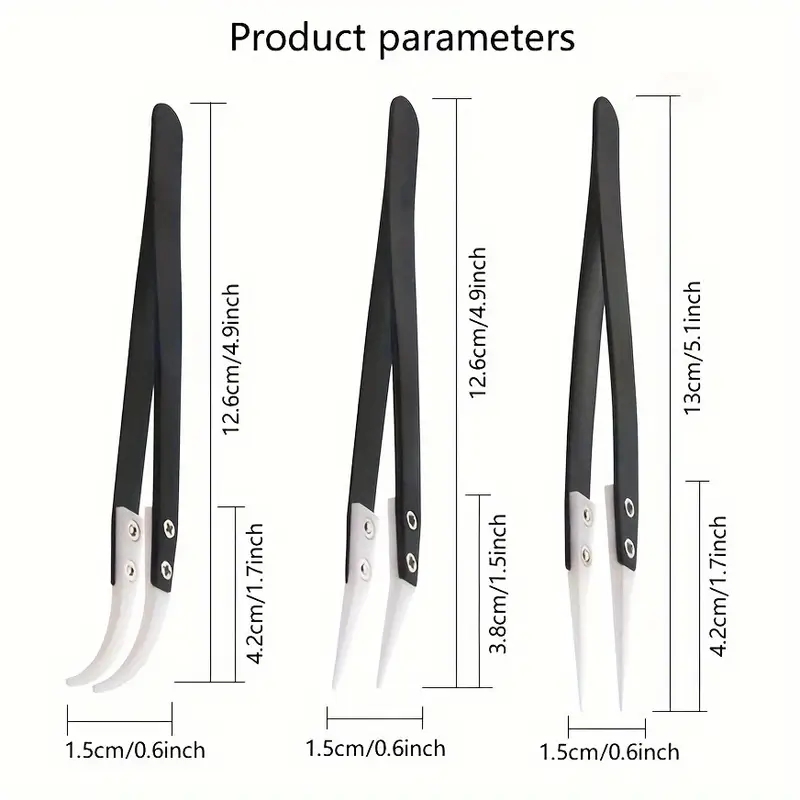 Ceramic antistatic tweezers, i - Isolation Tweezer Curved 评论和价格
