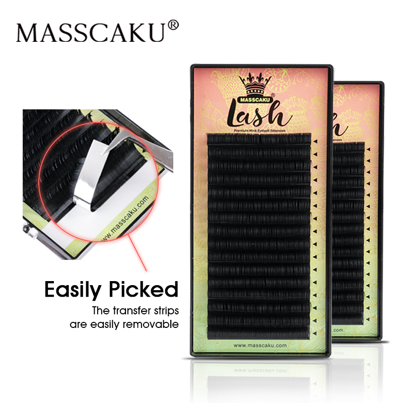 MASSCAKU All Size 1 Tray 16 Ro - Eyelash Extension Natural Classic 评论和价格