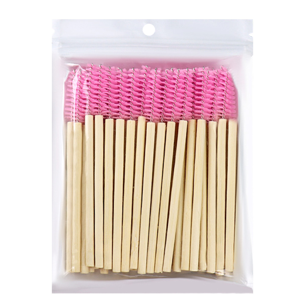 50Pcs Bamboo Handle Eyelash Br - Eyelash Extension For Beginners 评论和价格