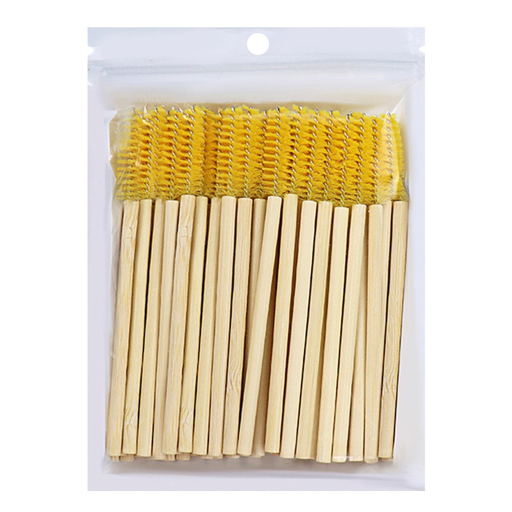 50Pcs Bamboo Handle Eyelash Br - Eyelash Extension For Beginners 评论和价格