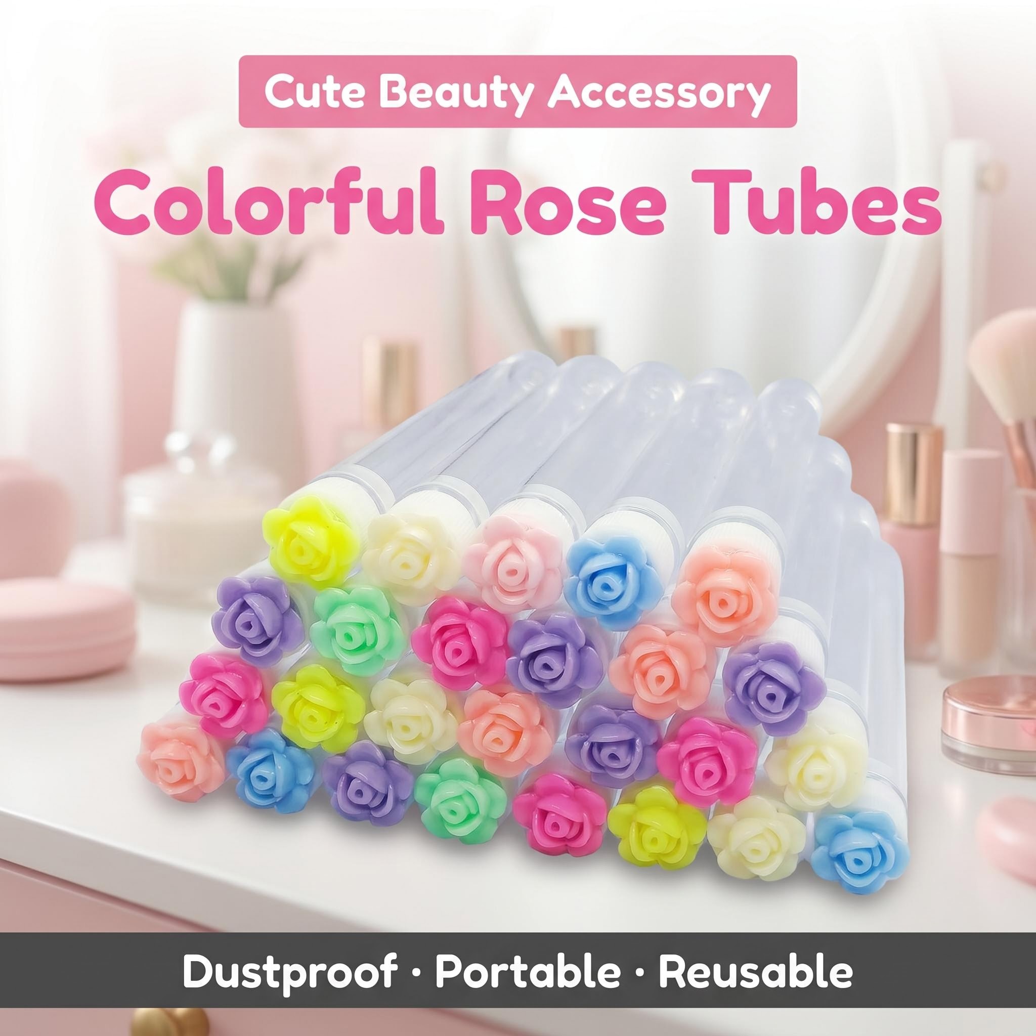 50pcs Reusable Rose Eyelash Br - Eyelash Extension For Beginners 评论和价格