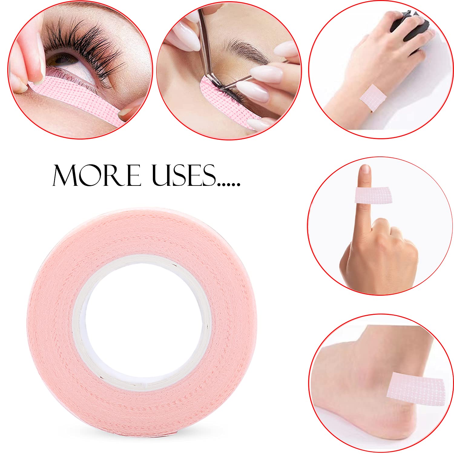 6 Rolls Eyelash Tape,Adhesive  - Eyelash Extension Class 评论和价格