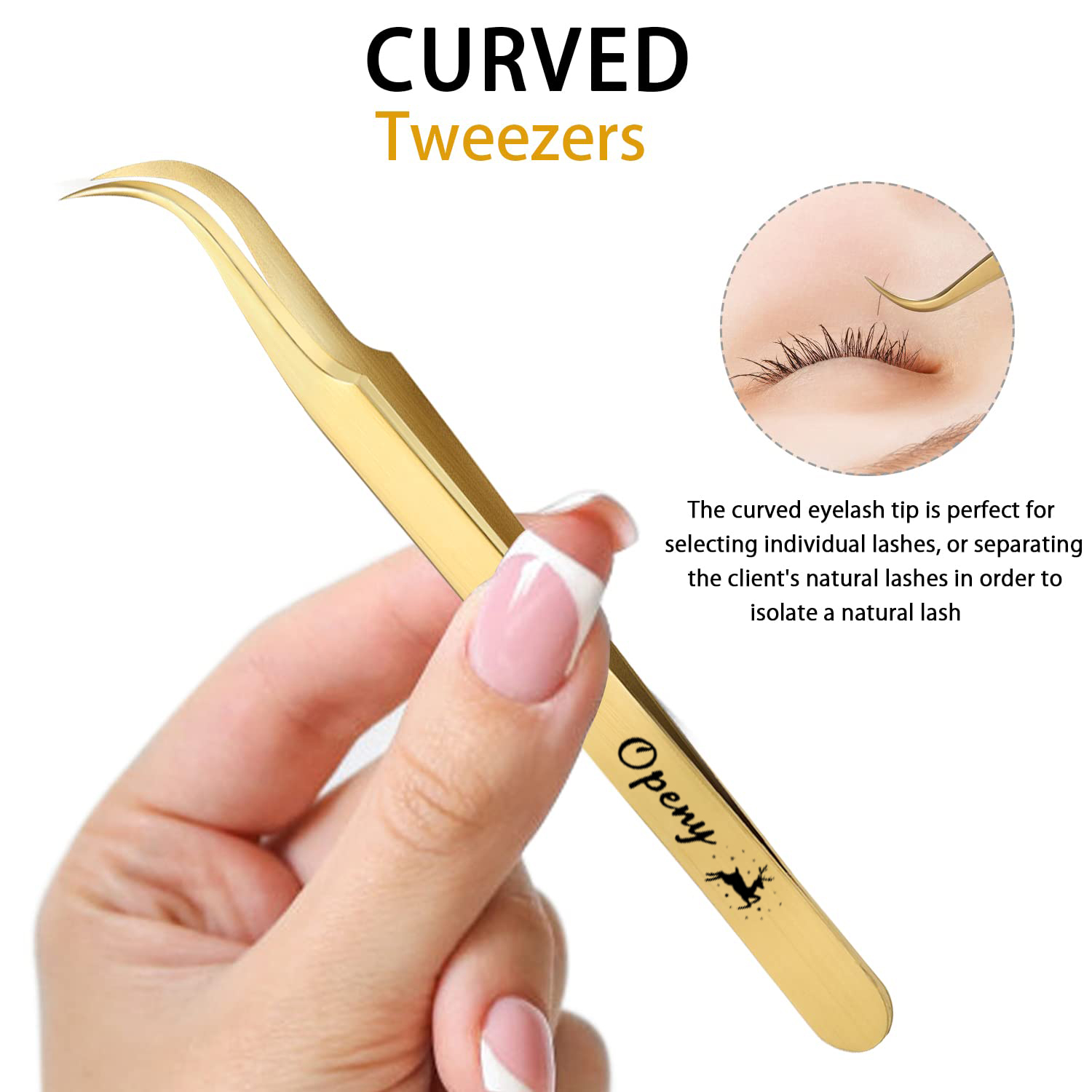 Eyelash Extension Tweezers Pro - Isolation Tweezer Curved 评论和价格