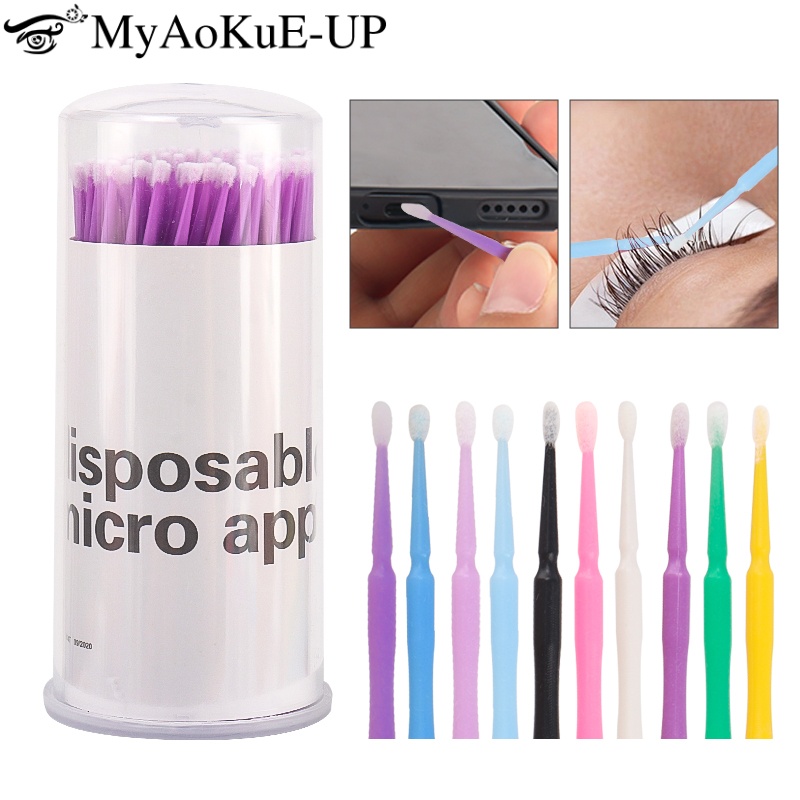100pcs Disposable Eyelash Brus - Eyelash Extension Cleaning 评论和价格