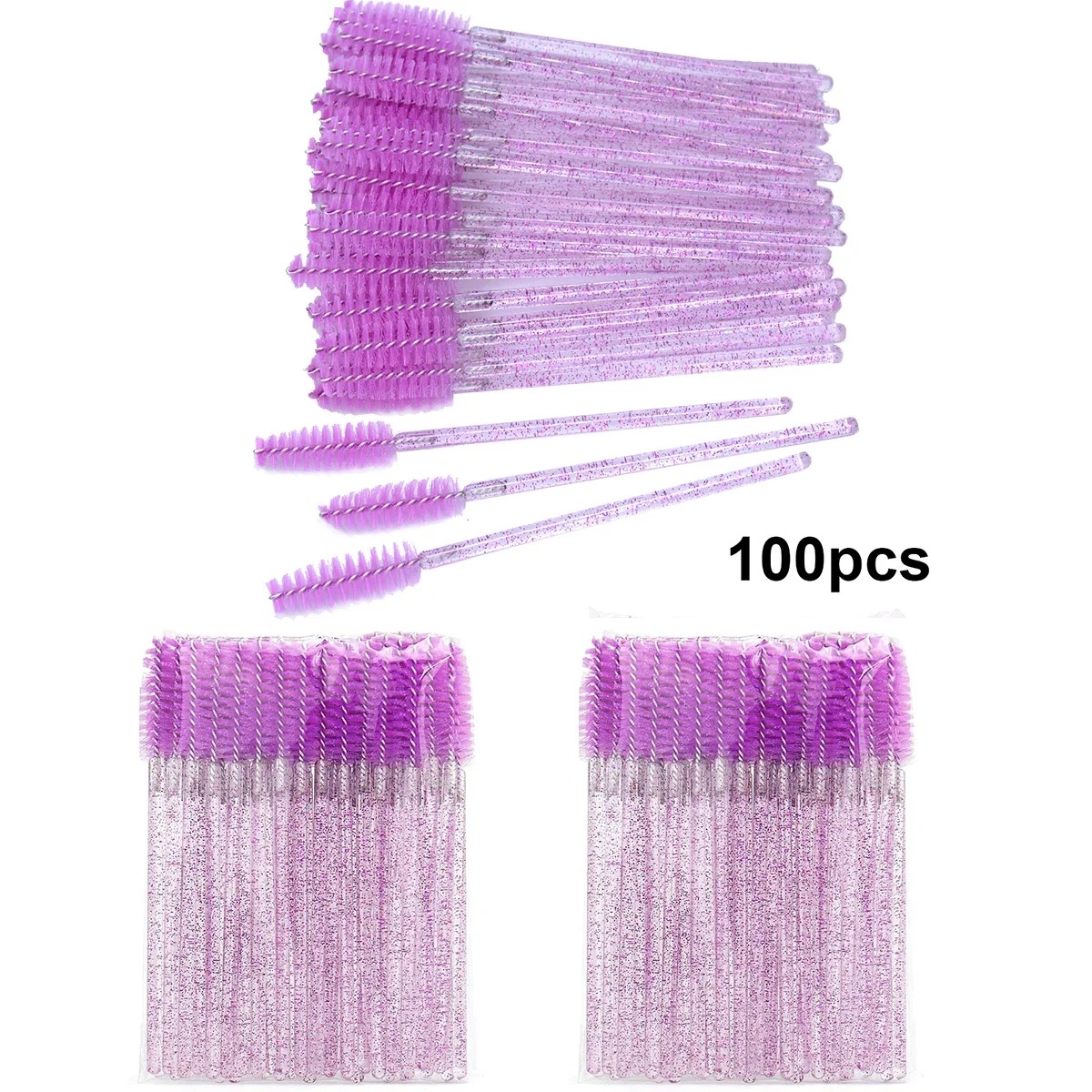 100pcs Disposable Eyelash Brus - Eyelash Extension For Beginners 评论和价格