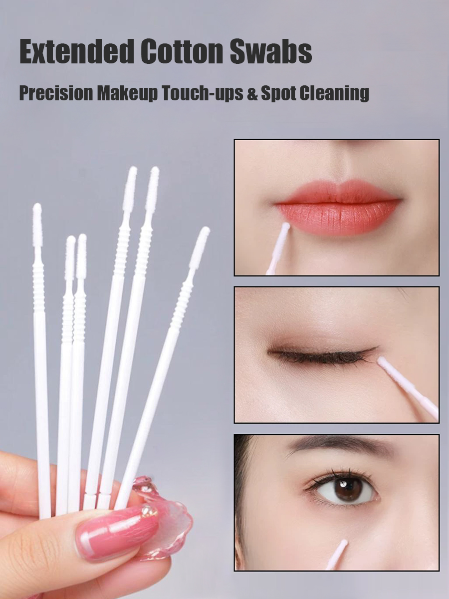 Disposable Long Cotton Swabs E - Eyelash Extension Cleaning 评论和价格