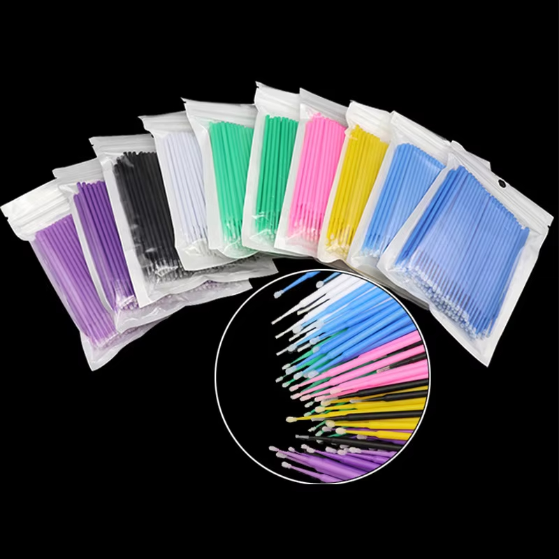 100Pcs Eyelash Cleaning Brush  - Eyelash Extension Cleaning 评论和价格