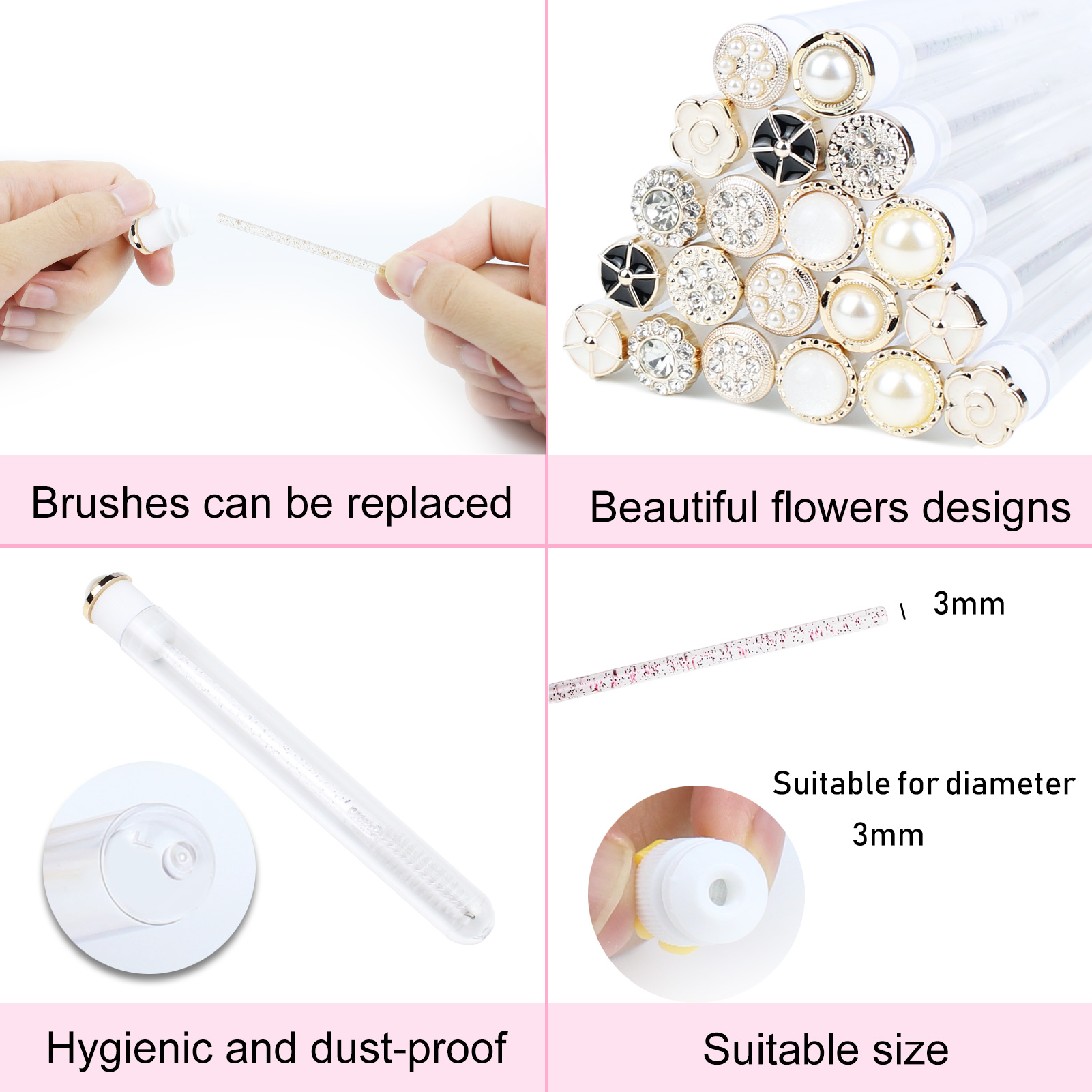 Mascara Wands Tube 20pcs Reusa - Eyelash Extension For Beginners 评论和价格