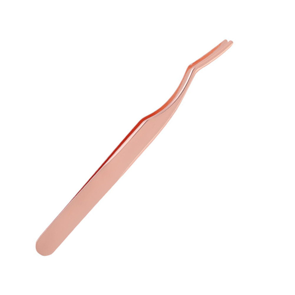 2Pcs Premium Metal Eyelash Twe - Isolation Tweezer Curved 评论和价格