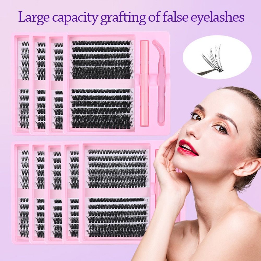 12 Rows Natural Look False Eye - Eyelash Extension Look 评论和价格