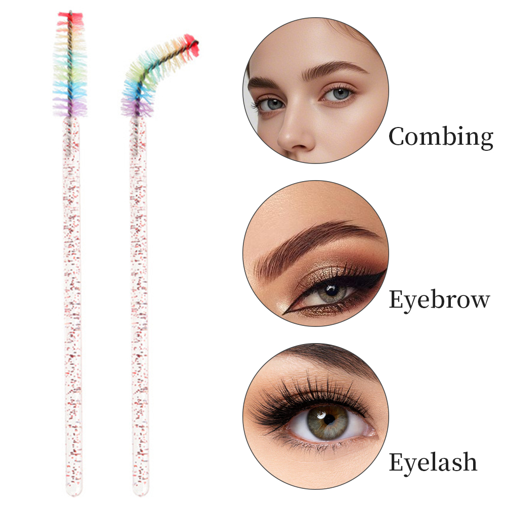 50PCS Rainbow Crystal Eyelash  - Eyelash Extension Look 评论和价格