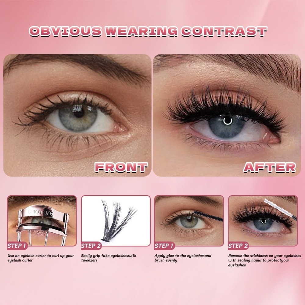 8-16mm Length False Eyelashes  - Eyelash Extension Look 评论和价格