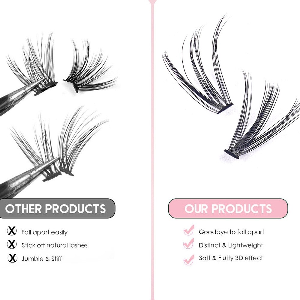 8-16mm Length False Eyelashes  - Eyelash Extension Look 评论和价格