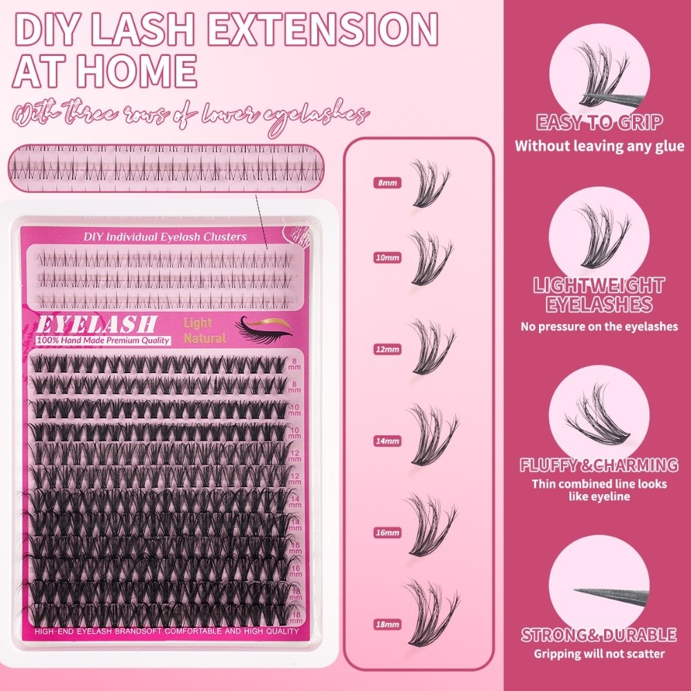 8-18mm Length False Eyelashes  - Eyelash Extension Look 评论和价格