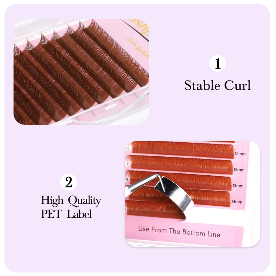 Cocoa Chocolate Brown Eyelashe - Eyelash Extension Natural Classic 评论和价格