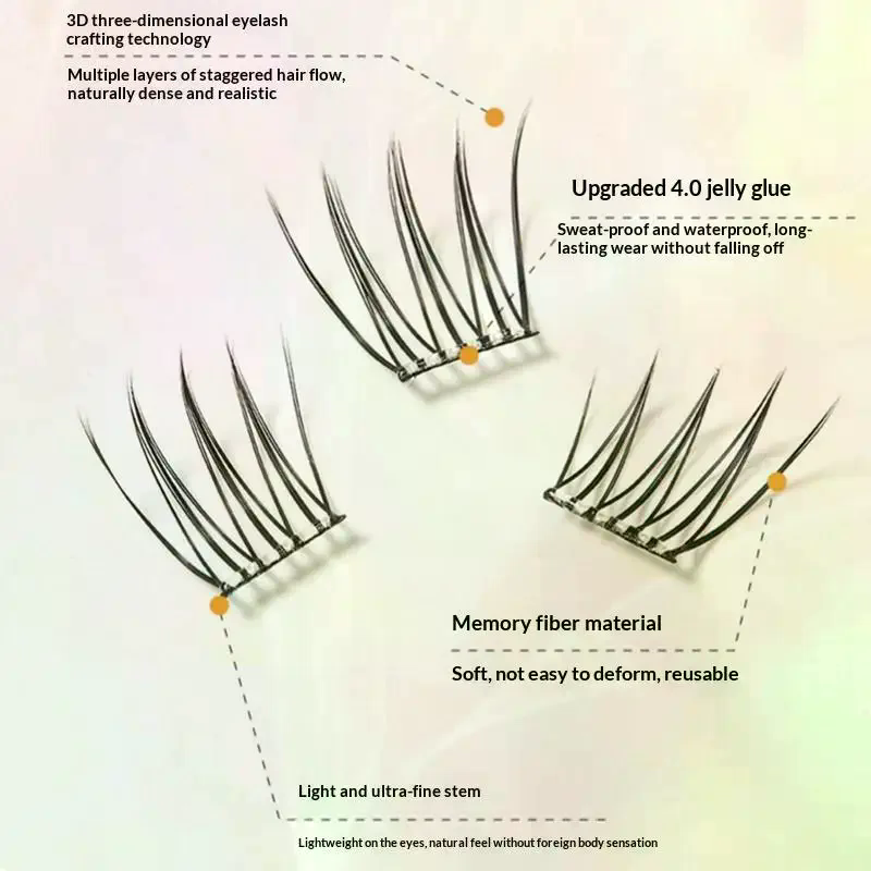 7 Rows Self-Adhesive Eyelashes - Lash Adhesive Glue 评论和价格